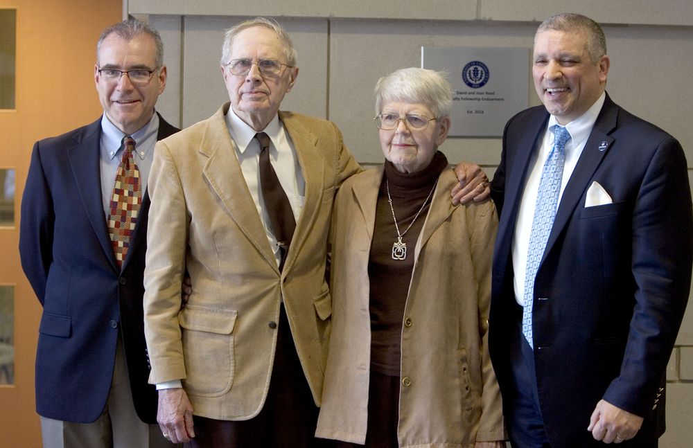 David and Joan Reed pose for a photo in recognition of their endowment