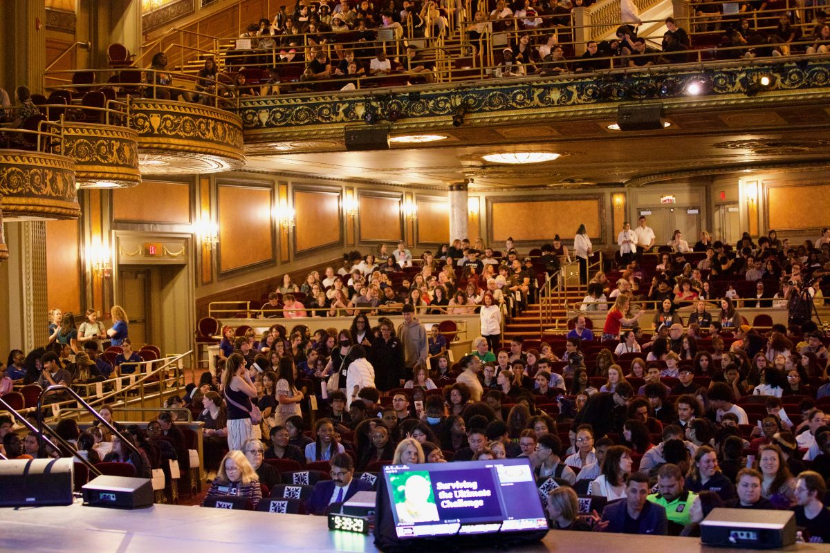 View of audience waiting for presenters